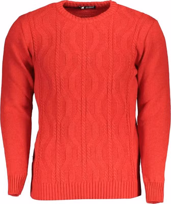 Red Acrylic Men Sweater