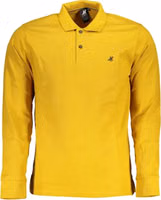 Yellow Cotton Men Polo Shirt 1