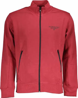 Red Cotton Men Sweatshirt
