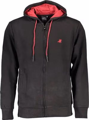 Black Cotton Men's Hoodie