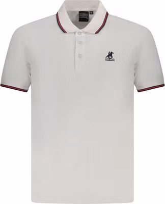 White Cotton Men Polo Shirt