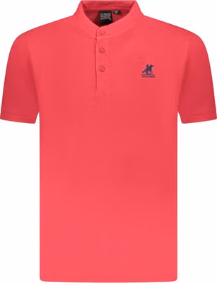 Red Cotton Men Polo Shirt