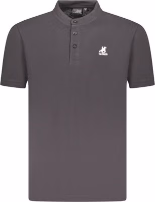 Black Cotton Men Polo Shirt