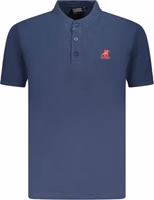 Blue Cotton Men Polo 1