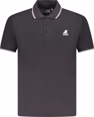 Black Cotton Men's Polo Shirt