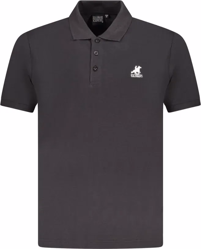 Black Cotton Mens Polo Shirt