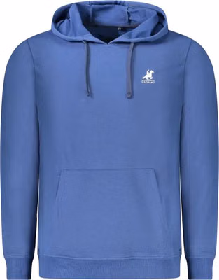 Blue Cotton Men's Hoodie