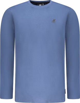 Blue Cotton Men's T-Shirt