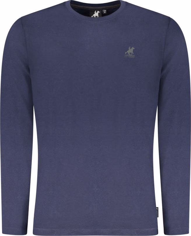 Blue Cotton Men T-Shirt