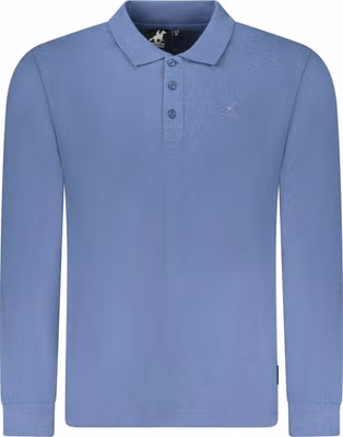 Blue Cotton Men's Polo Shirt
