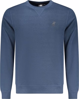 Blue Polyester Men Sweatshirt