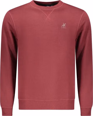 Red Polyester Men Sweatshirt