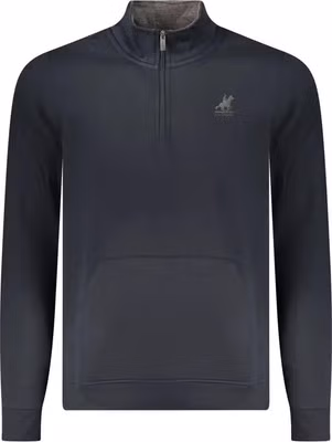 Blue Polyester Men Sweatshirt