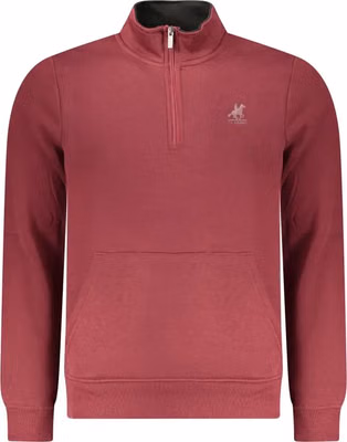 Red Polyester Mens Sweatshirt