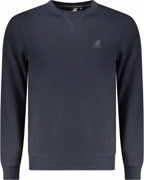 Blue Polyester Men Sweatshirt