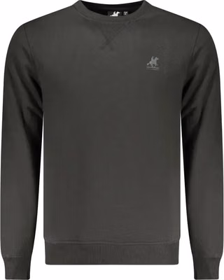 Black Polyester Men Sweatshirt
