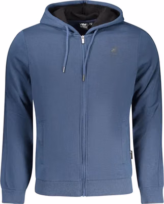 Blue Cotton Men's Hoodie
