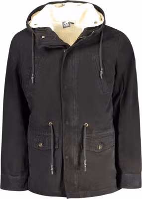 Nero Polyester Men's Parka Jacket