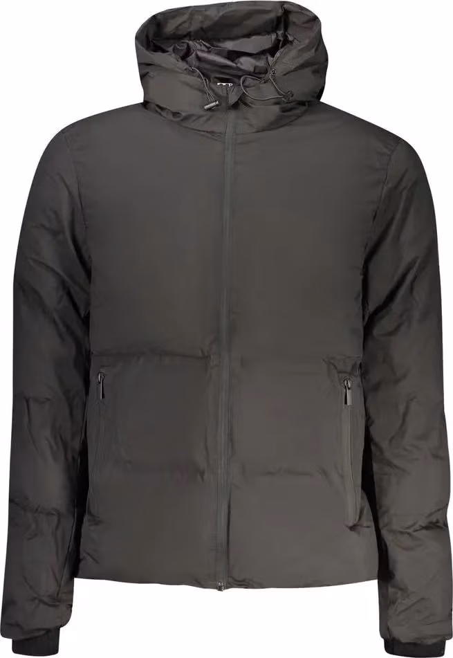 Black Polyester Men's Jacket