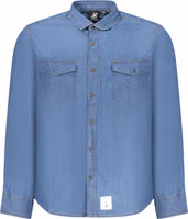 Blue Cotton Men Shirt 1