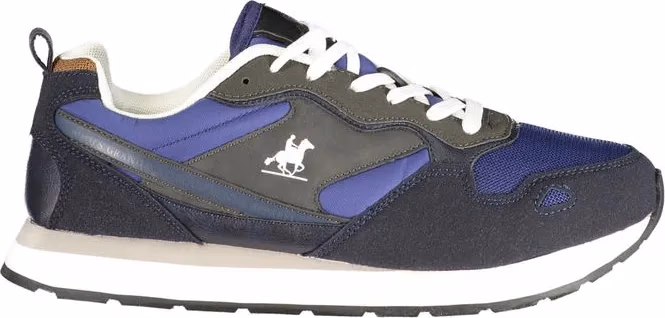 Blue Polyester Men Sneaker