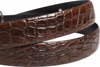 Brown Leather Silver Tone Metal Buckle Belt 4
