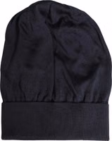 Black Solid Wool Knitted Winter Beanie Cap Hat 1