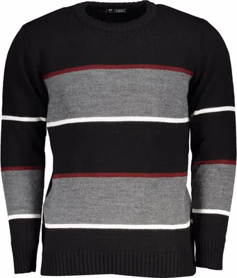 Black Acrylic Mens Sweater