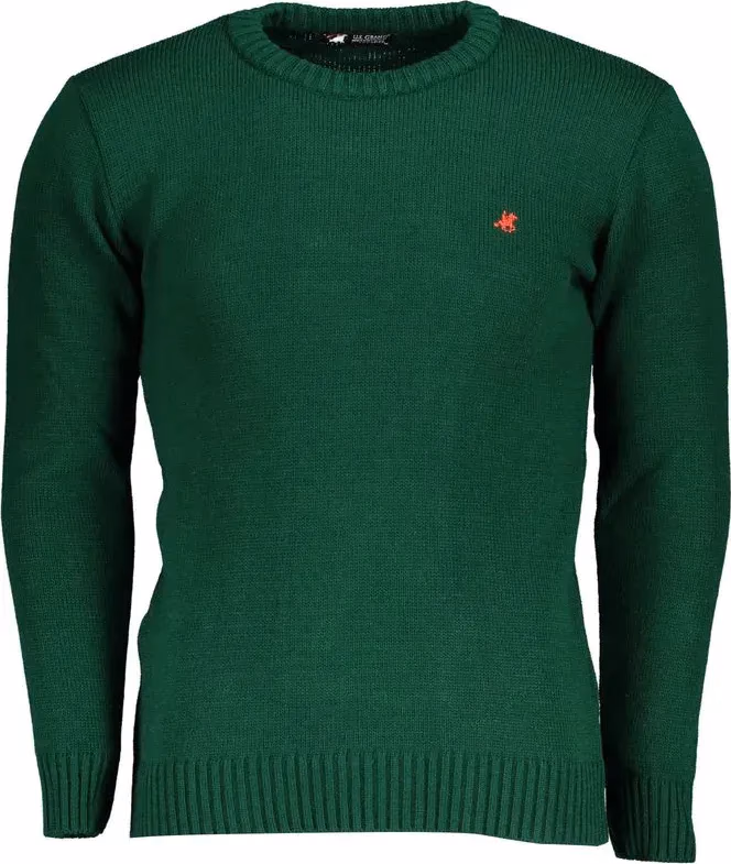 Green Acrylic Men's Sweater