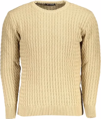 Beige Acrylic Men Sweater