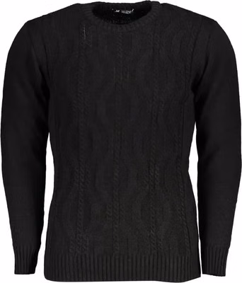 Black Acrylic Men Sweater