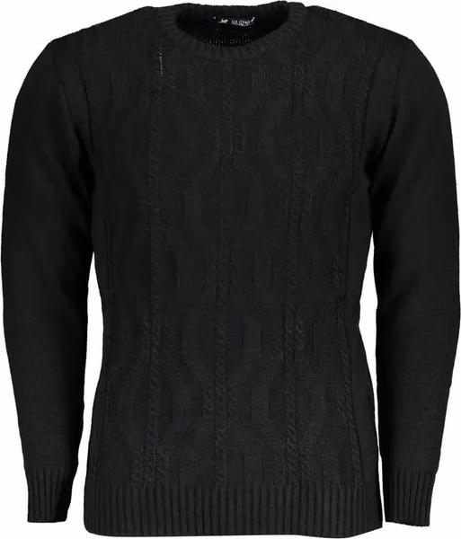 Black Acrylic Men Sweater