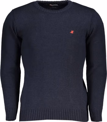 Blue Acrylic Men Sweater