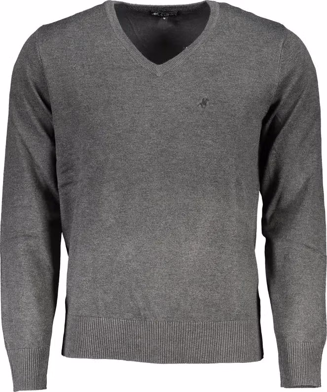 Gray Viscosa Mens Sweater