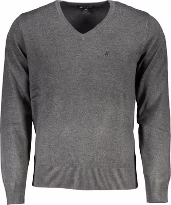 Gray Viscosa Mens Sweater
