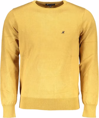 Yellow Viscosa Men Sweater