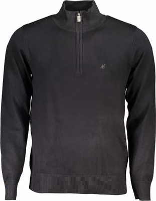 Black Viscose Men's Sweater