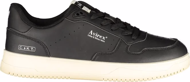 Black Polyurethane Men Sneaker