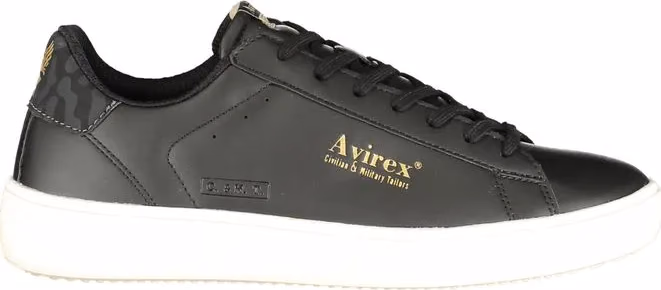 Black Polyurethane Men Sneaker