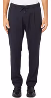 Blue Virgin Wool Casual Pants 2