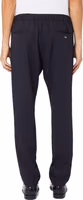 Blue Virgin Wool Casual Pants 3