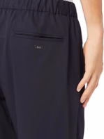 Blue Virgin Wool Casual Pants 4