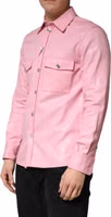 Pink Cotton Collared Men Button Down Shirt 2