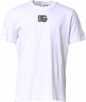 White Cotton DG Logo Embroidery Men  T-shirt 1