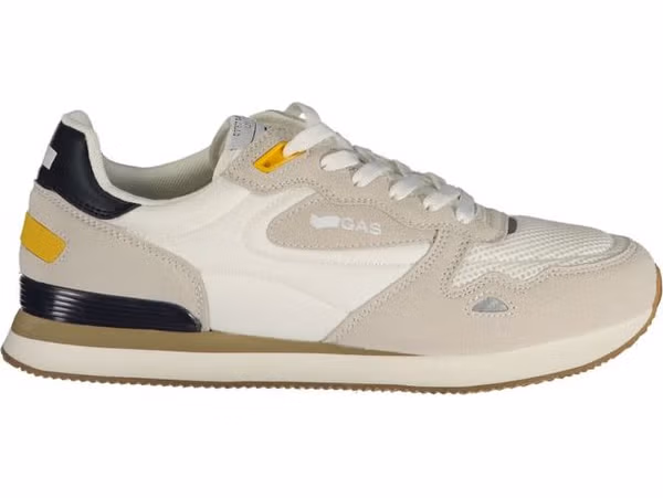 White Polyester Men Sneaker