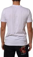 White Cotton DG Love Patch Crew Neck T-shirt 3