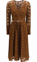 Brown Polyamide Casual Dress 1
