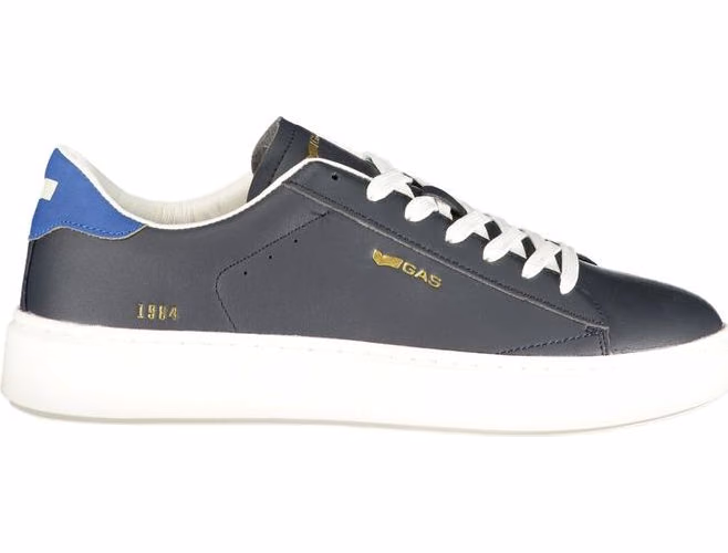 Blue Polyurethane Men Sneaker