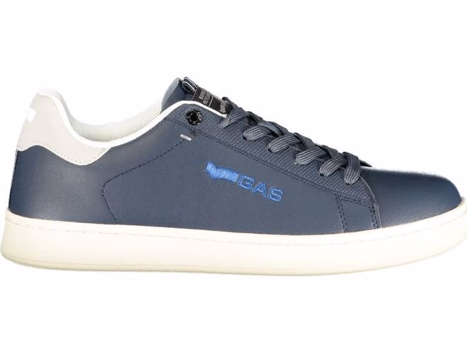 Blue Polyurethane Men Sneaker