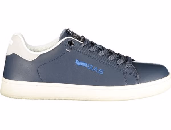 Blue Polyurethane Men Sneaker